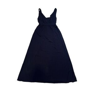 GARNET HILL Long Surplice Knit Dress Size Medium Gray XS